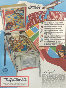 Gottlieb's Sky Jump Flyer Signed