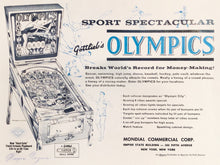 Load image into Gallery viewer, Gottlieb&#39;s Olympics Pinball Flyer Signed