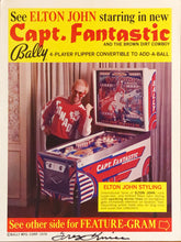 Load image into Gallery viewer, Bally Captain Fantastic Signed