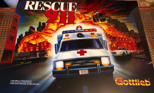Rescue 911 Pinball Translite