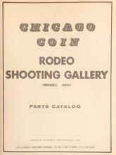 Load image into Gallery viewer, Chicago Coin Rodeo Shooting Gallery Schematics + Product Catalog