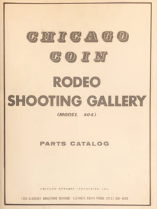 Chicago Coin Rodeo Shooting Gallery Schematics + Product Catalog