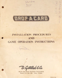 Drop A Card Pinball  Manual