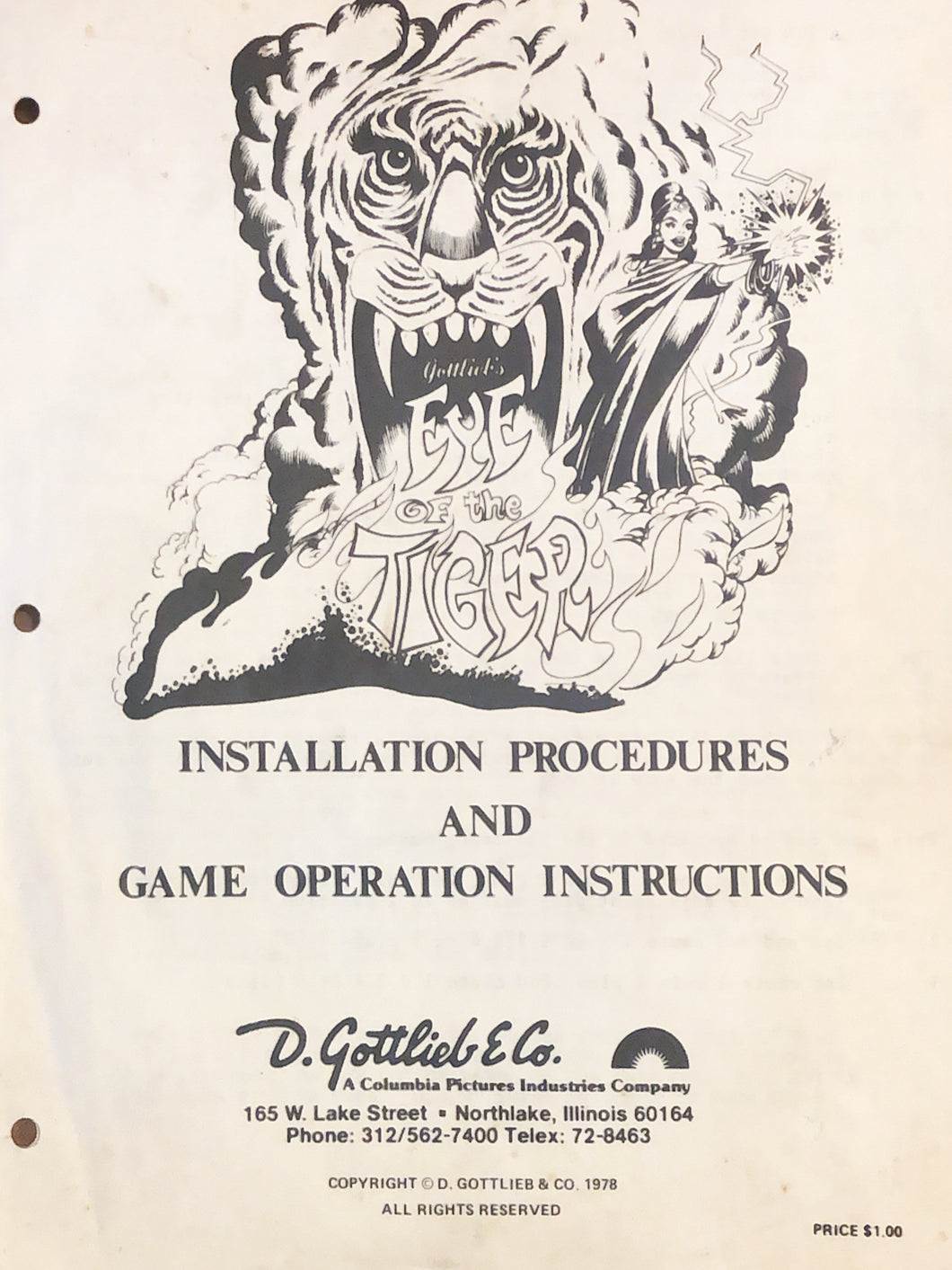 Eye Of The Tiger Complete Pinball Manual