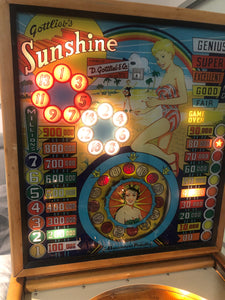 Gottlieb 1958 Sunshine Pinball Machine