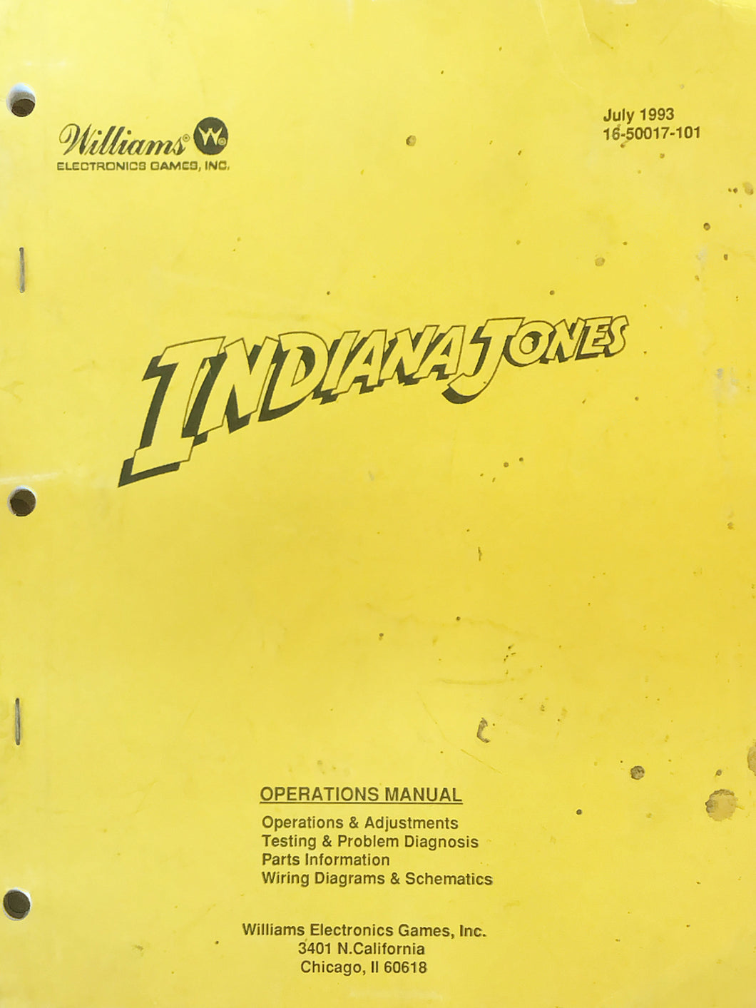 Indiana Jones Pinball Complete Book