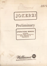 Load image into Gallery viewer, Jokerz Pinball Manual + Flyer