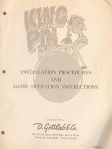 King Pin Pinball Schematics + Manual
