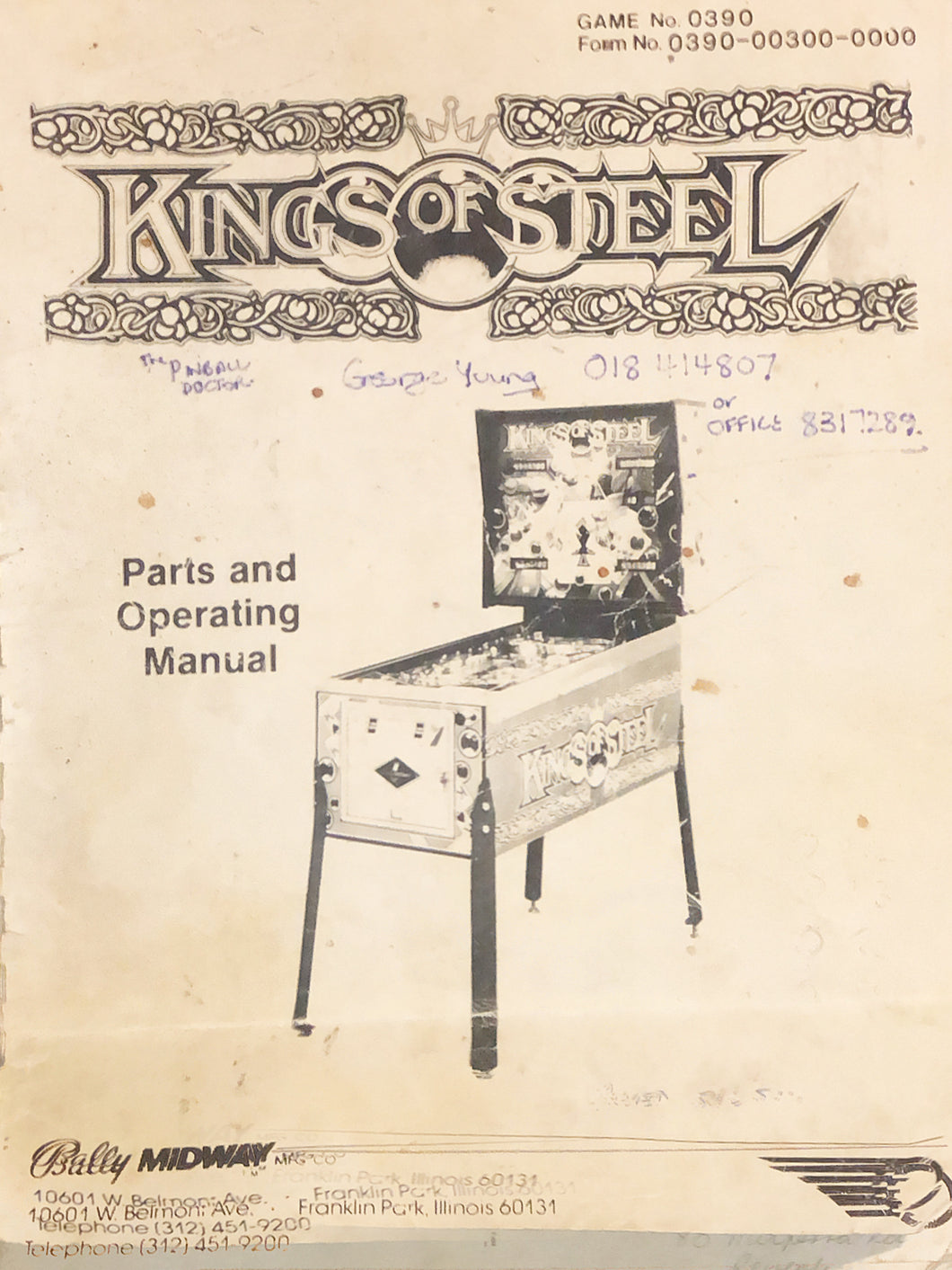 Kings Of Steel Pinball Operating Manual