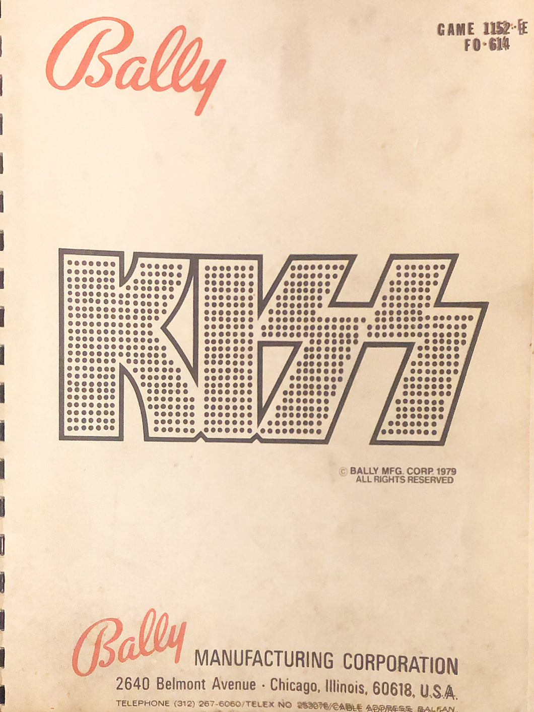 Kiss Complete Pinball Schematic Book