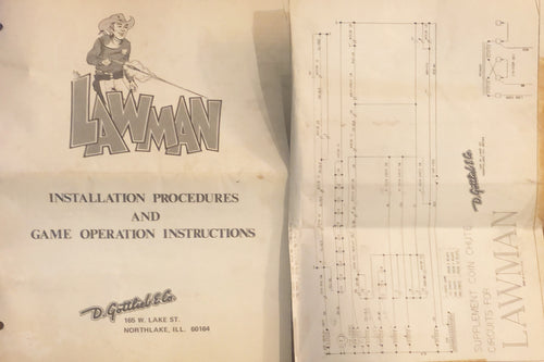Lawman Schematic + Instruction Pinball Manual