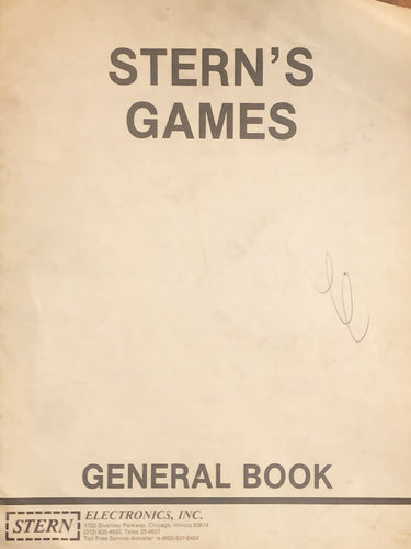 Stern's Games General Pinball Book