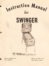 Load image into Gallery viewer, Swinger Complete Pinball Manual