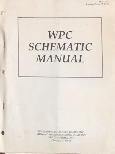 WPC Pinball Schematic Manual