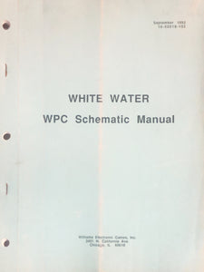 White Water Pinball Schematic Manual + Operator's Handbook